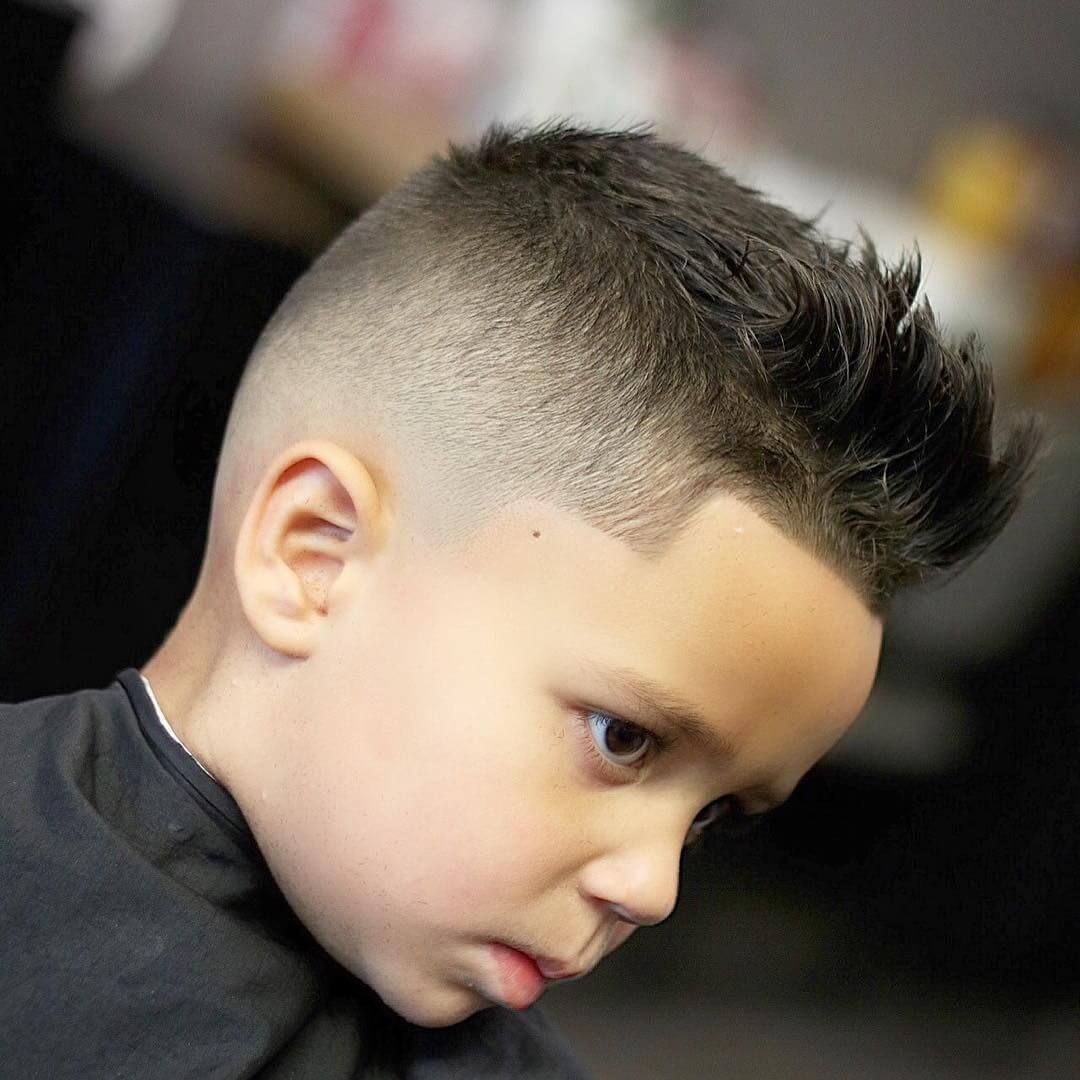 Textured Quiff With Highlights and Fade Textured Quiff With Highlights and Fade — Winter Haircuts for Boys