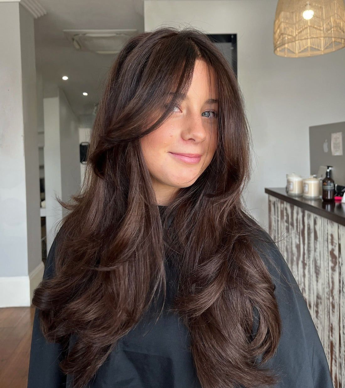 Dark Chocolate Brown With Curtain Bangs Dark Chocolate Brown With Curtain Bangs — Dark Chocolate Brown Hair