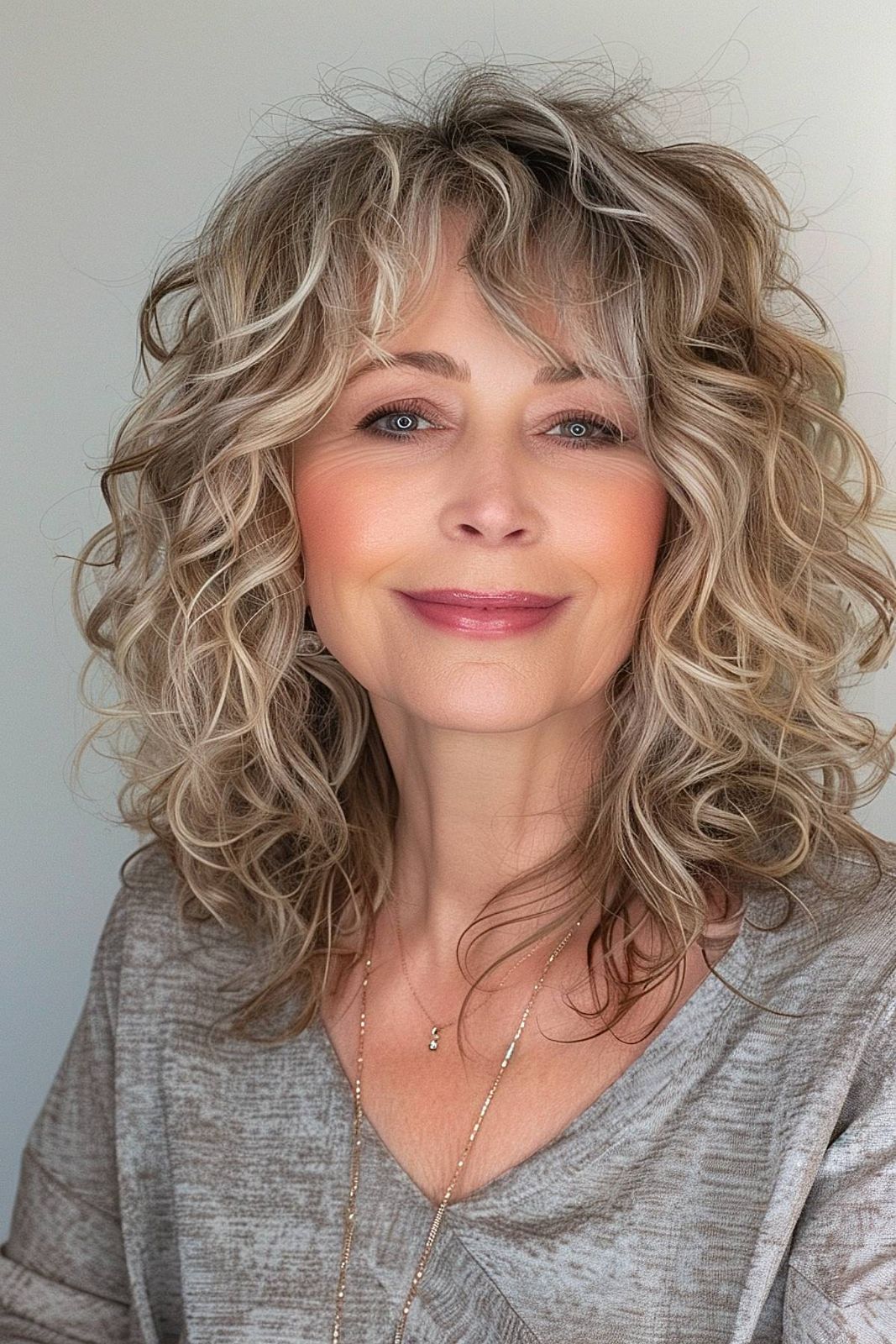 Blonde Layers With Face-Framing — Winter Haircuts for Curly Hair