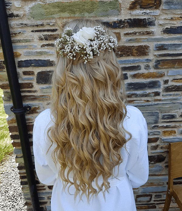 Mid-Back Visual Idea Mid-Back Visual Idea — Winter Wedding Hairstyles