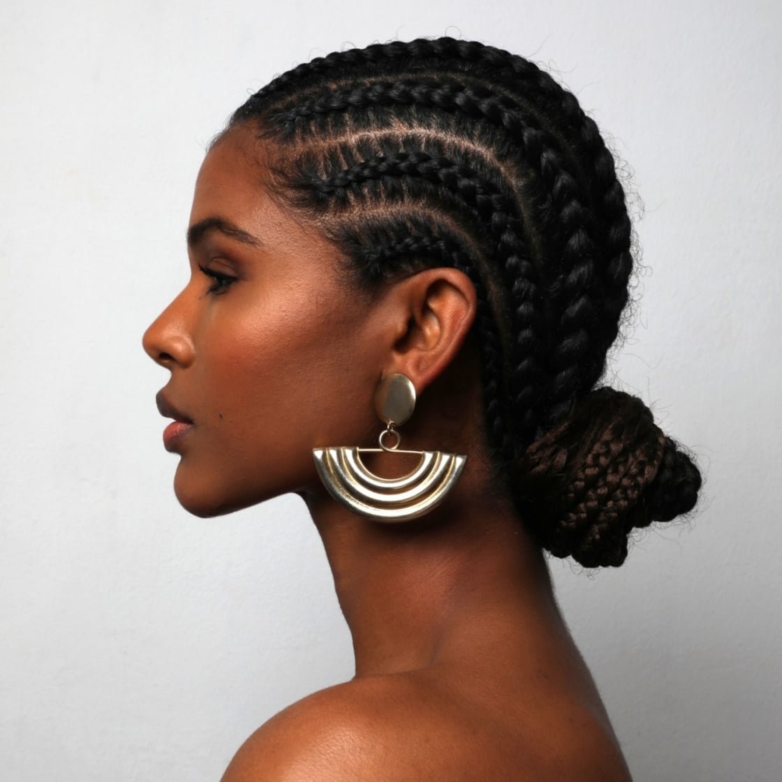 Bun At The Nape Visual Idea — Winter Braid Colors for Black Women