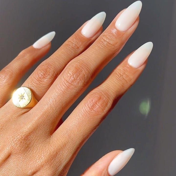 Translucent Milky White Visual Idea Translucent Milky White Visual Idea — Milky White Nails