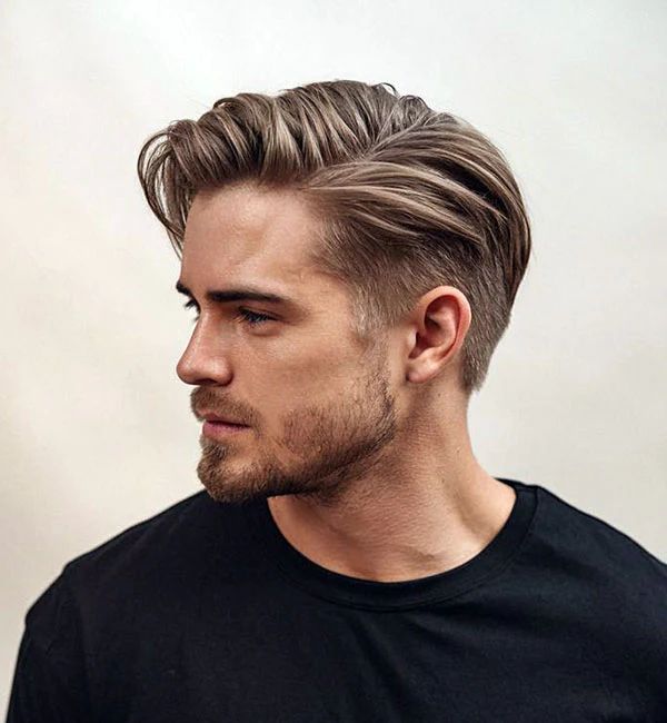 Slicked Back Comb Over With Fade — Winter Haircuts for Men