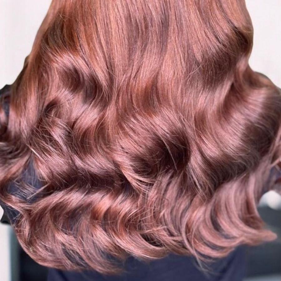 Rose Gold Ombre on Shoulder Length Hair — Winter Ombre Hair