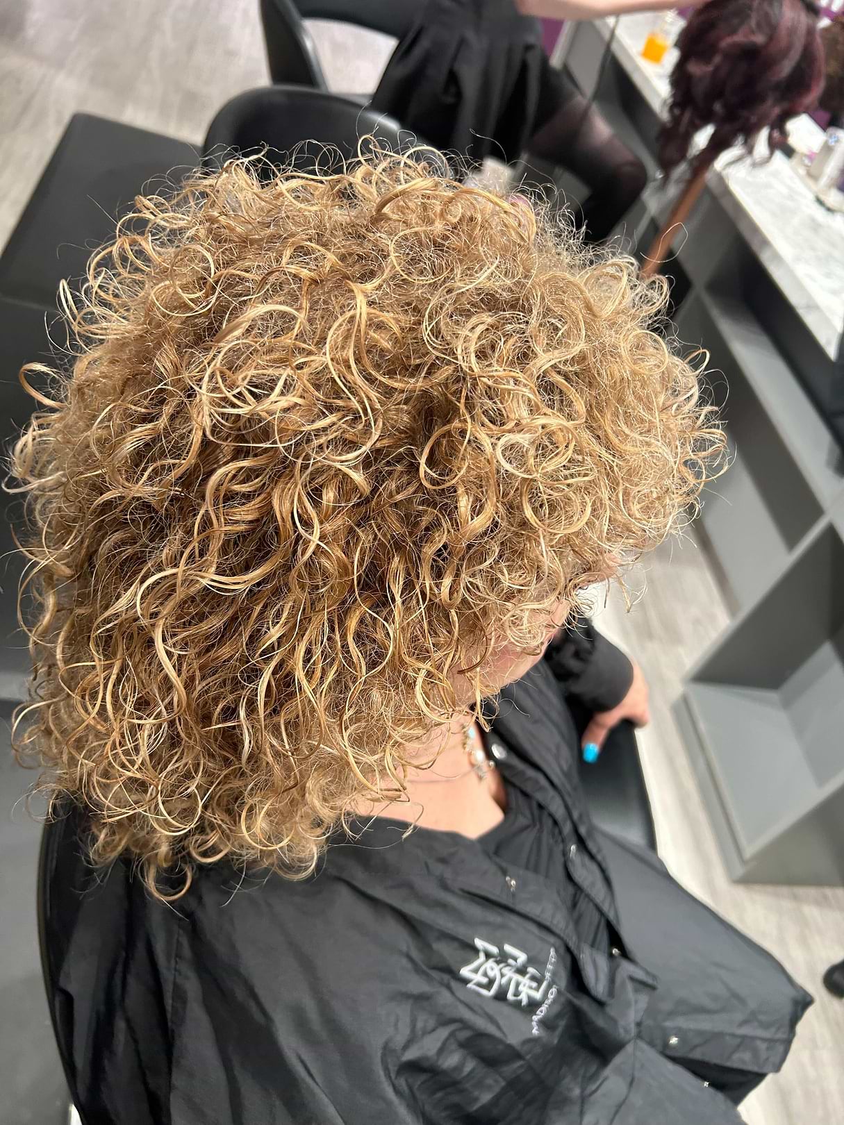 Ash Blonde Chin Bob With Root Shadow Ash Blonde Chin Bob With Root Shadow — Winter Hair Colors for Curly Hair