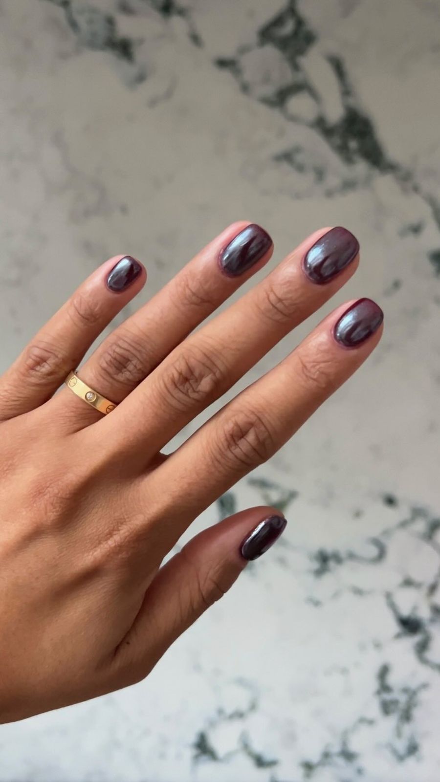 None Visual Idea None Visual Idea — Winter Chrome Nails