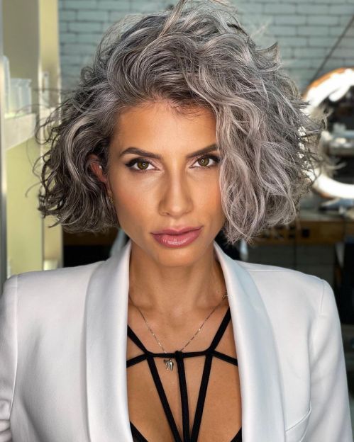 Salt And Pepper Grey Visual Idea — Winter Haircuts for Women Over 40