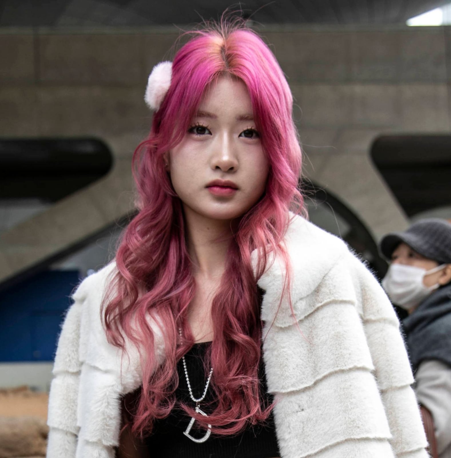 Mid-Back Loose Waves With Vibrant Pink And Wispy Bangs — Aesthetic Dye Hair