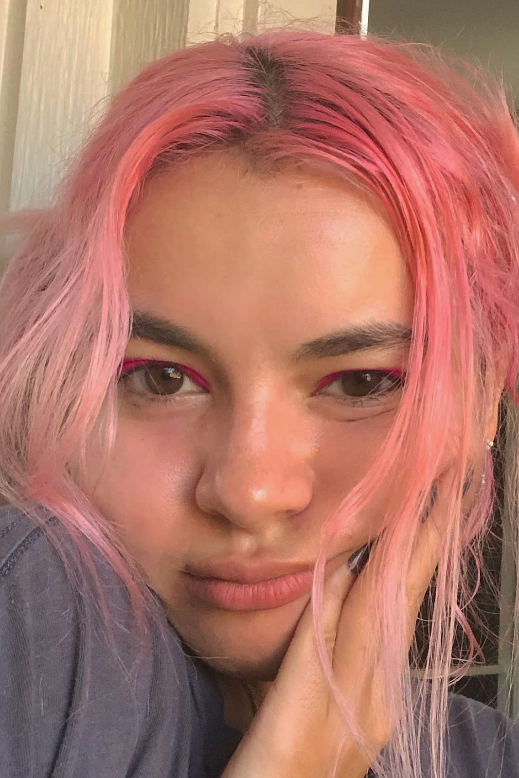 Mid-Back Wavy Hair In Vibrant Pink — Aesthetic Dye Hair