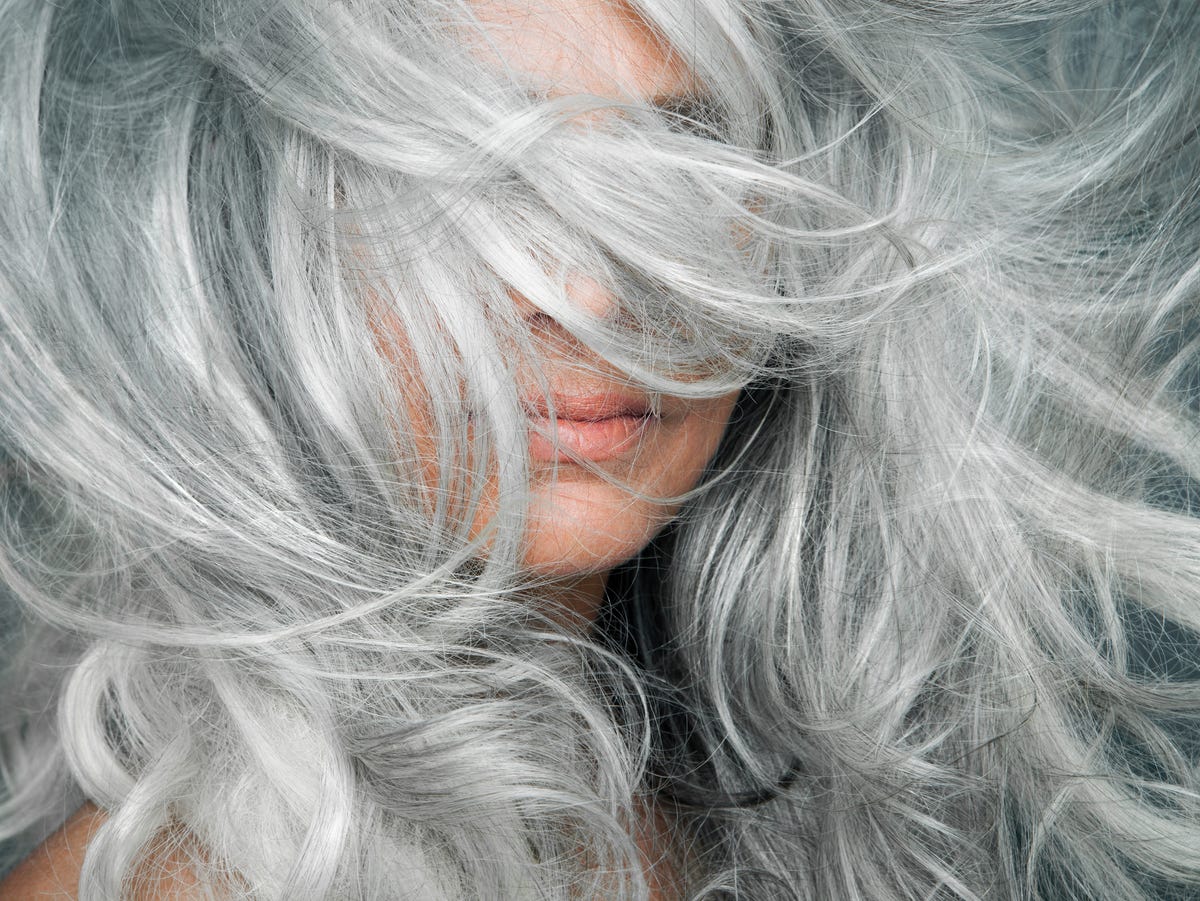 Mid-Back Wavy Fine Hair In Ash Gray — Aesthetic Dye Hair