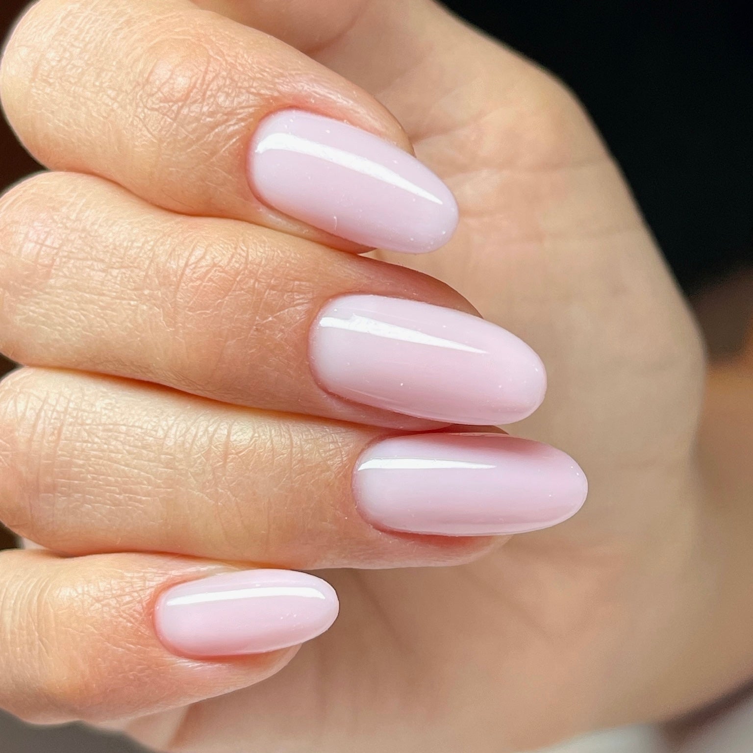 Translucent Soft Pink Medium Oval Nails — Best Gel Nails