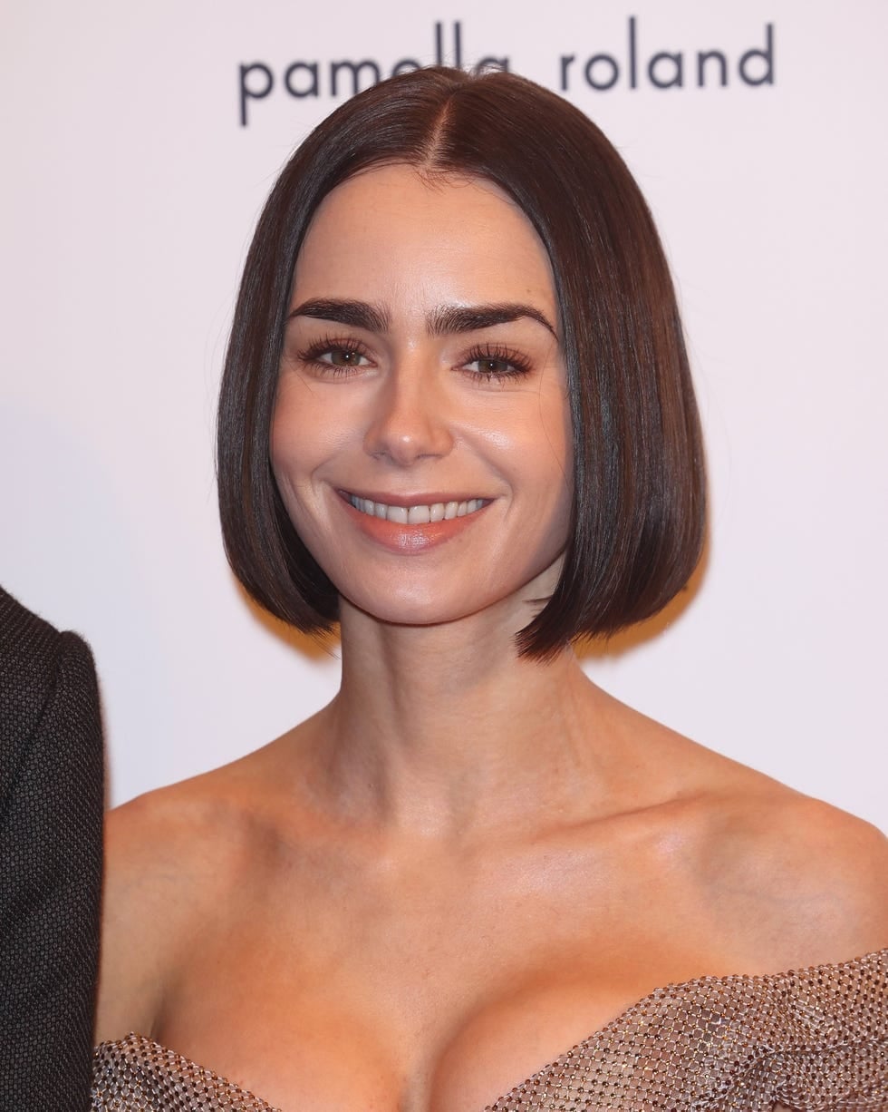 Perfectly Blunt Dark Brown Chin Bob — Blunt Bob