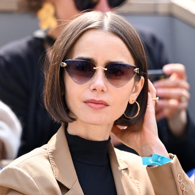 Sleek Chin Length Blunt Bob Side Part
