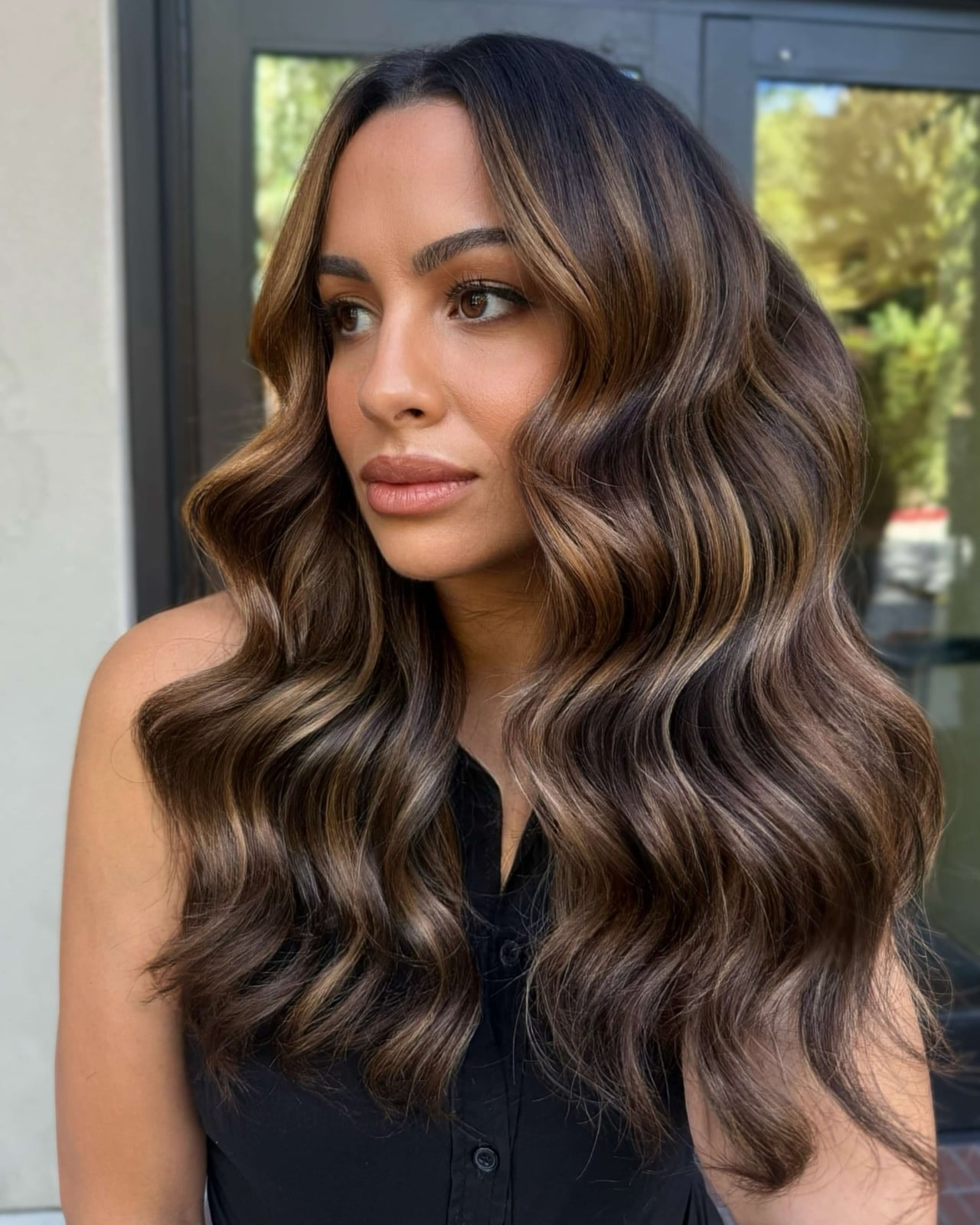 Deep Brown With Warm Caramel Highlights — Caramel Brown Hair