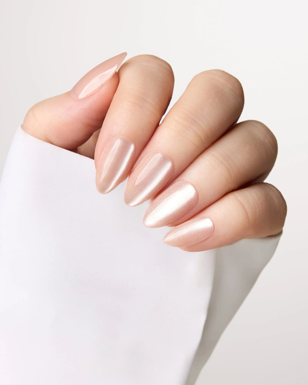 Pale Pink Champagne Ombre Almond Nails — Champagne Nails
