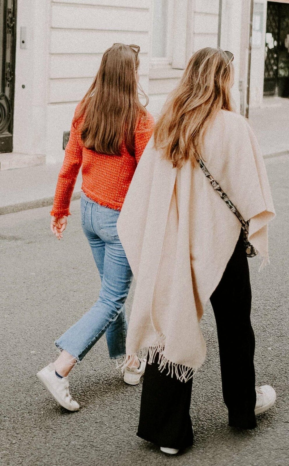 Fringed Poncho Black Pants — Chic Style