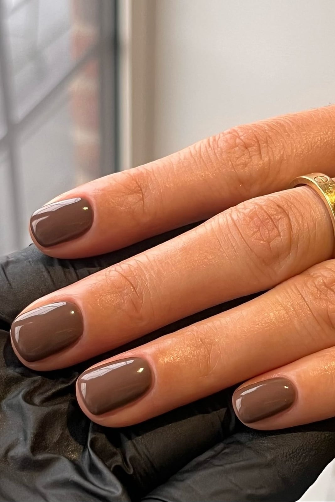 Short Soft Square Deep Warm Chocolate — Chocolate Nails
