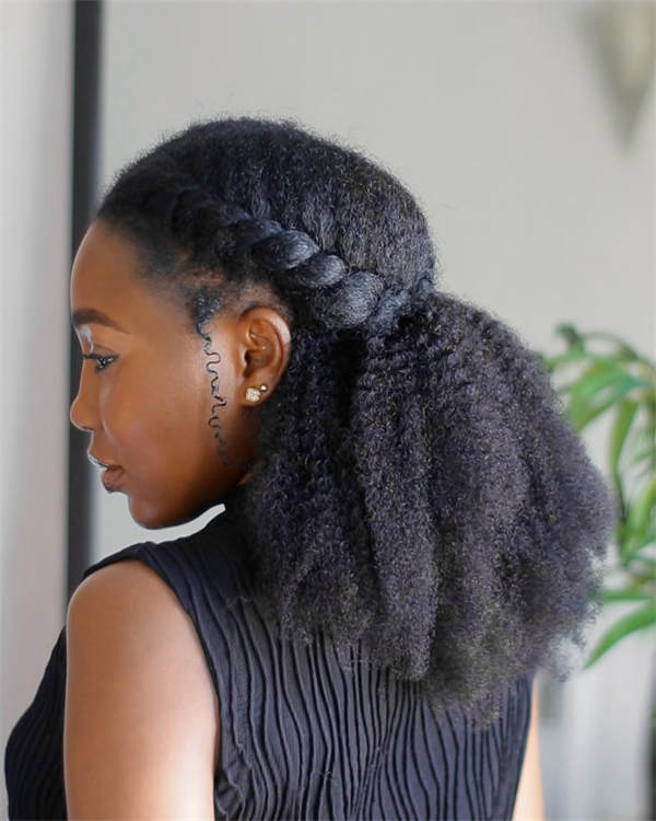 Braided Ponytail With Blowout Effect — Classy 4c Hairstyles
