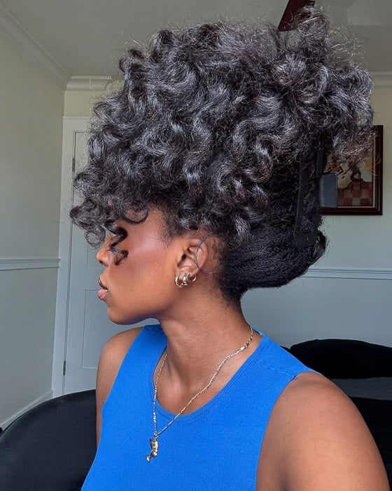 Voluminous Mid-Back Updo With Defined Curls — Classy 4c Hairstyles