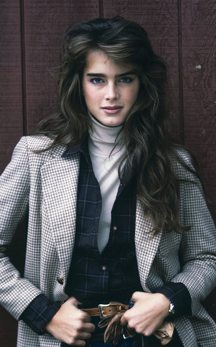 Houndstooth Blazer Over Plaid Shirt — Classy 80s Style