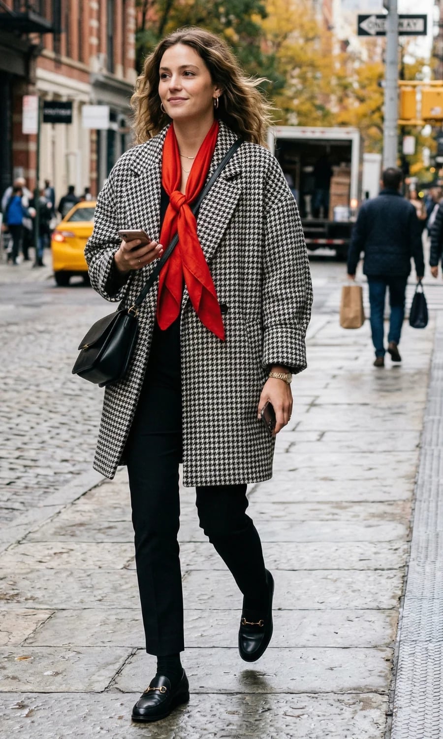 White Linen Wrap Blazer With Geometric Belt — Classy 80s Style
