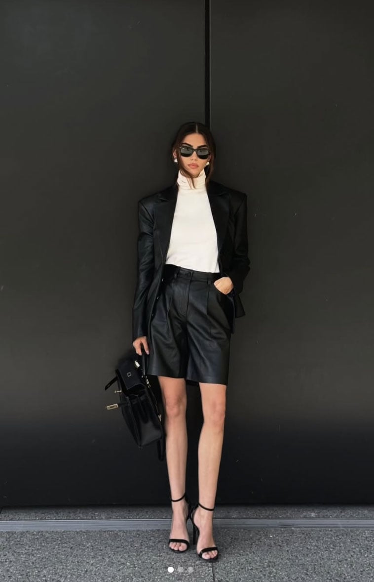 Sharp Blazer Over White Turtleneck — Classy Alt Outfits
