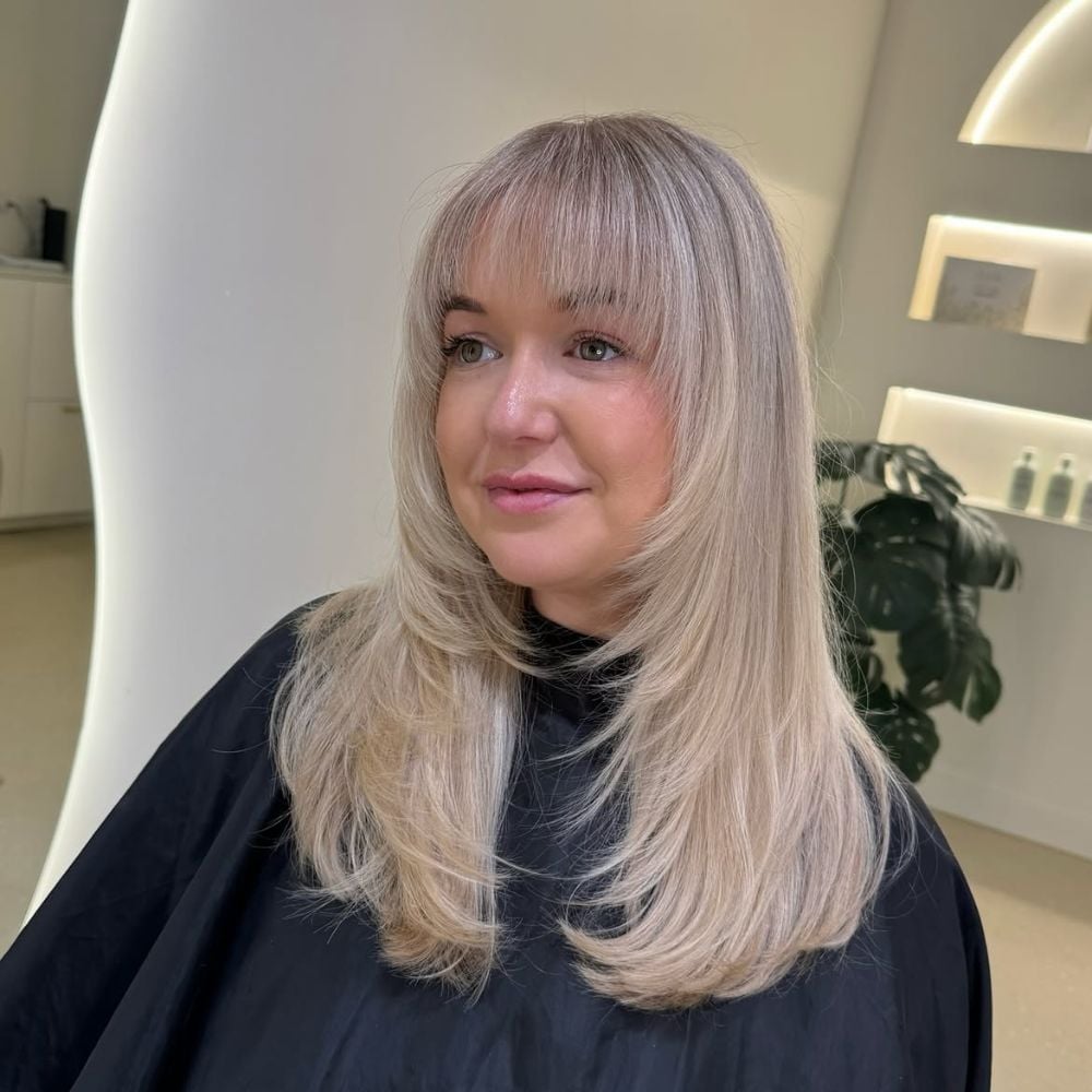 Collarbone Straight With Curtain Bangs — Classy Bangs Style