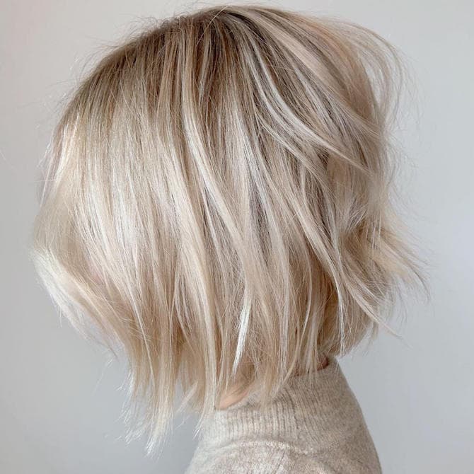 Icy Blonde Chin Length Bob — Classy Blonde Hairstyles