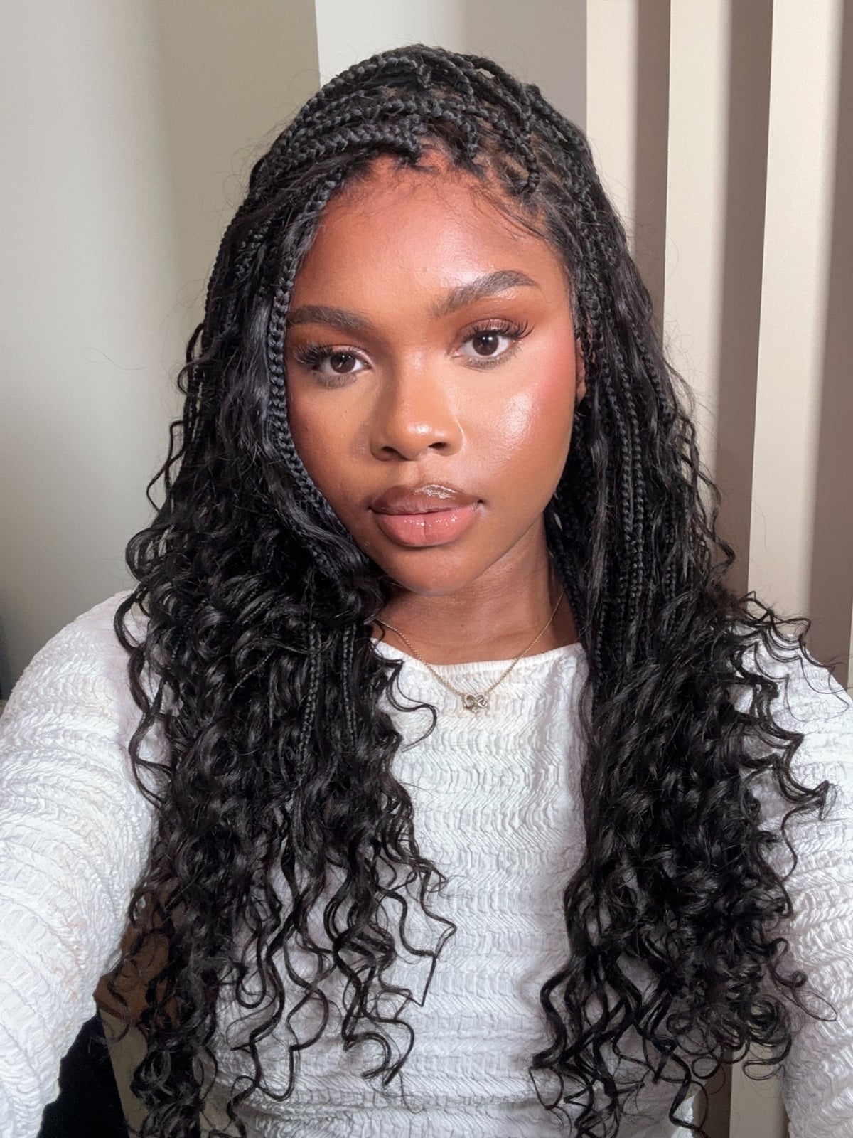Black Micro Braids with Cascading Curls Black Micro Braids with Cascading Curls — Classy Braids Wig