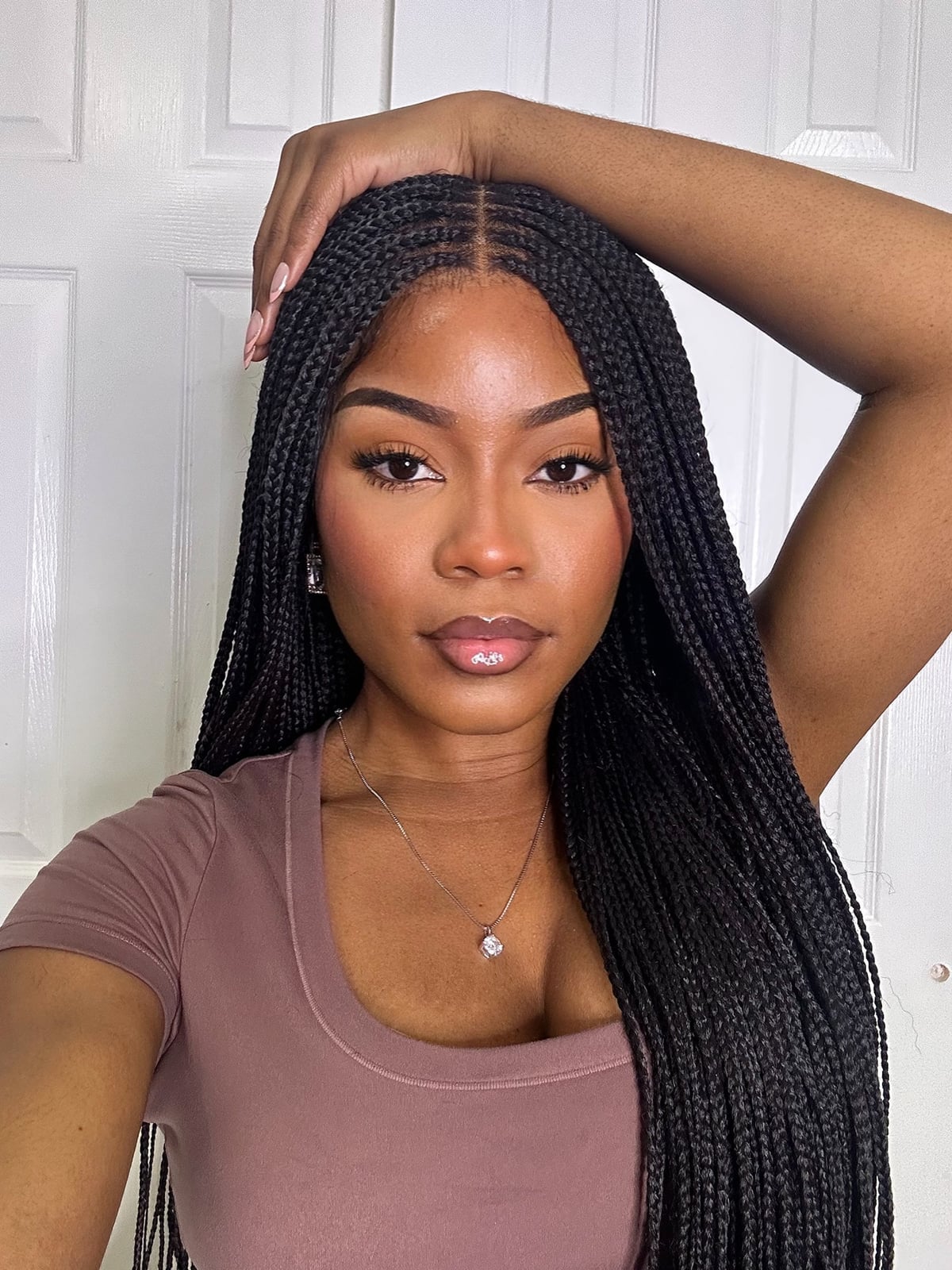 Long Black Micro Braids Long Black Micro Braids — Classy Braids Wig