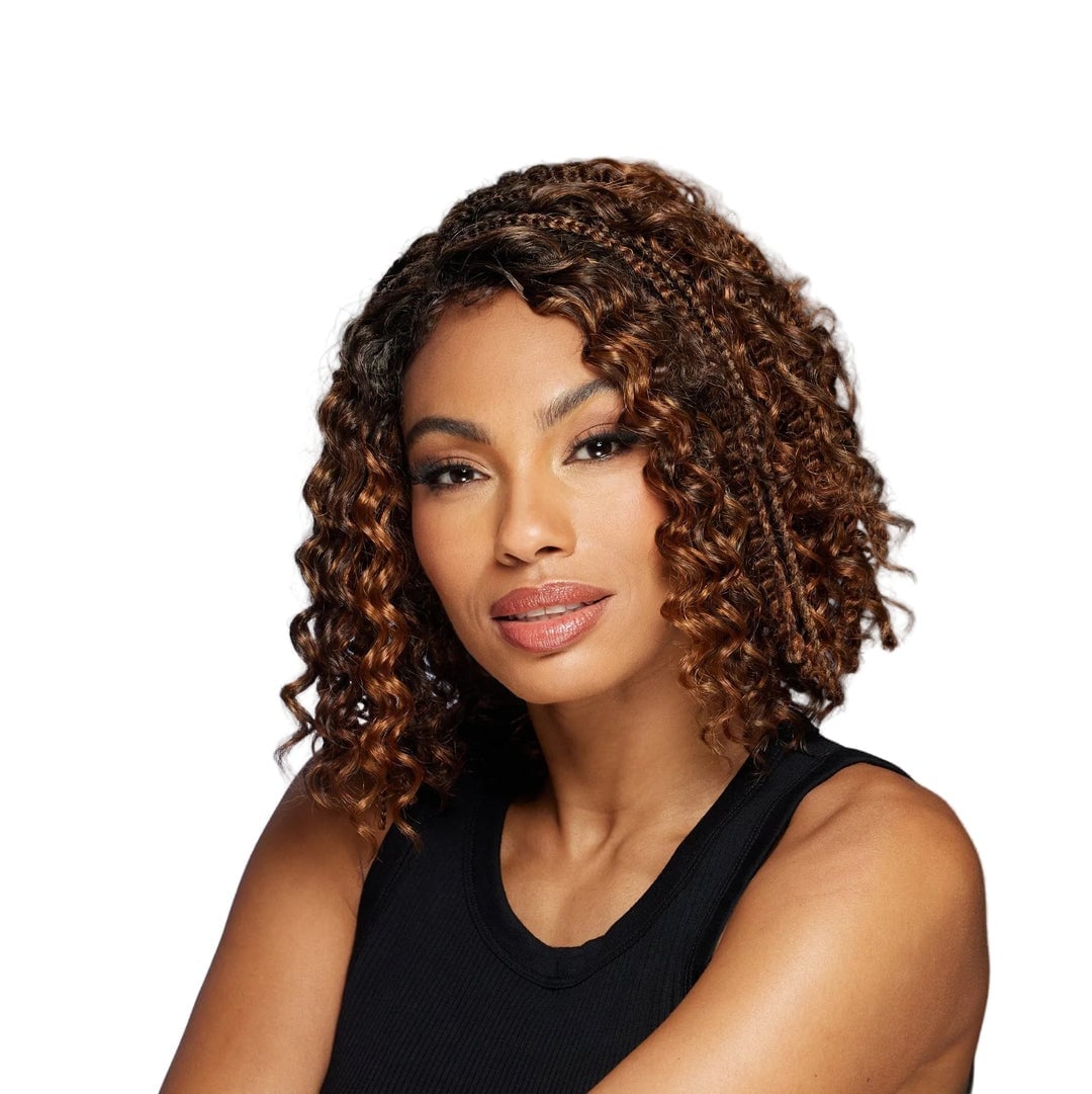 Chin-Length Braided Bob with Highlights Chin-Length Braided Bob with Highlights — Classy Braids Wig