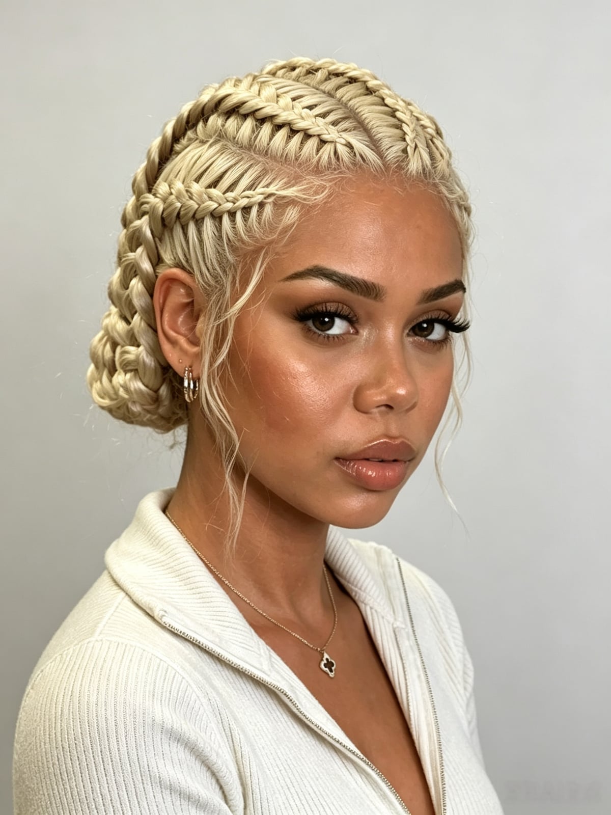 Blonde Cornrow Crown Braid Blonde Cornrow Crown Braid — Classy Braids Wig