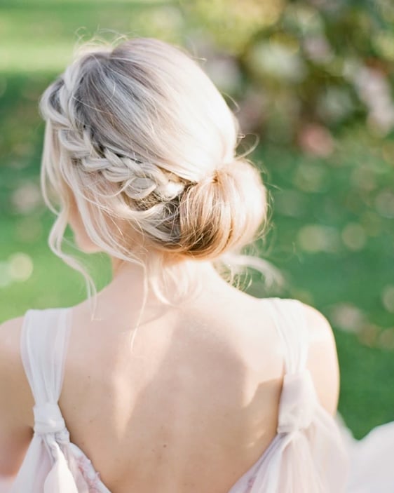 Blonde Updo With Braided Accents — Classy Bridal Hair