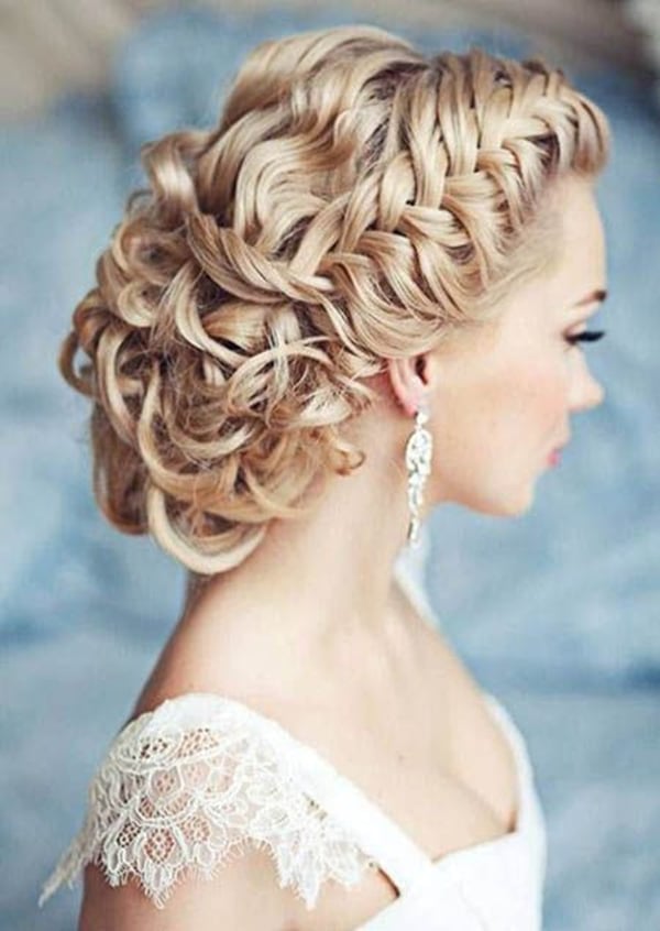 Blonde Braided Updo With Tiara — Classy Bridal Hairstyles