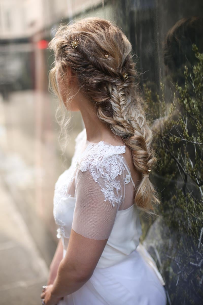 Honey Blonde Fishtail Braid Wispy Bangs — Classy Bridal Hairstyles