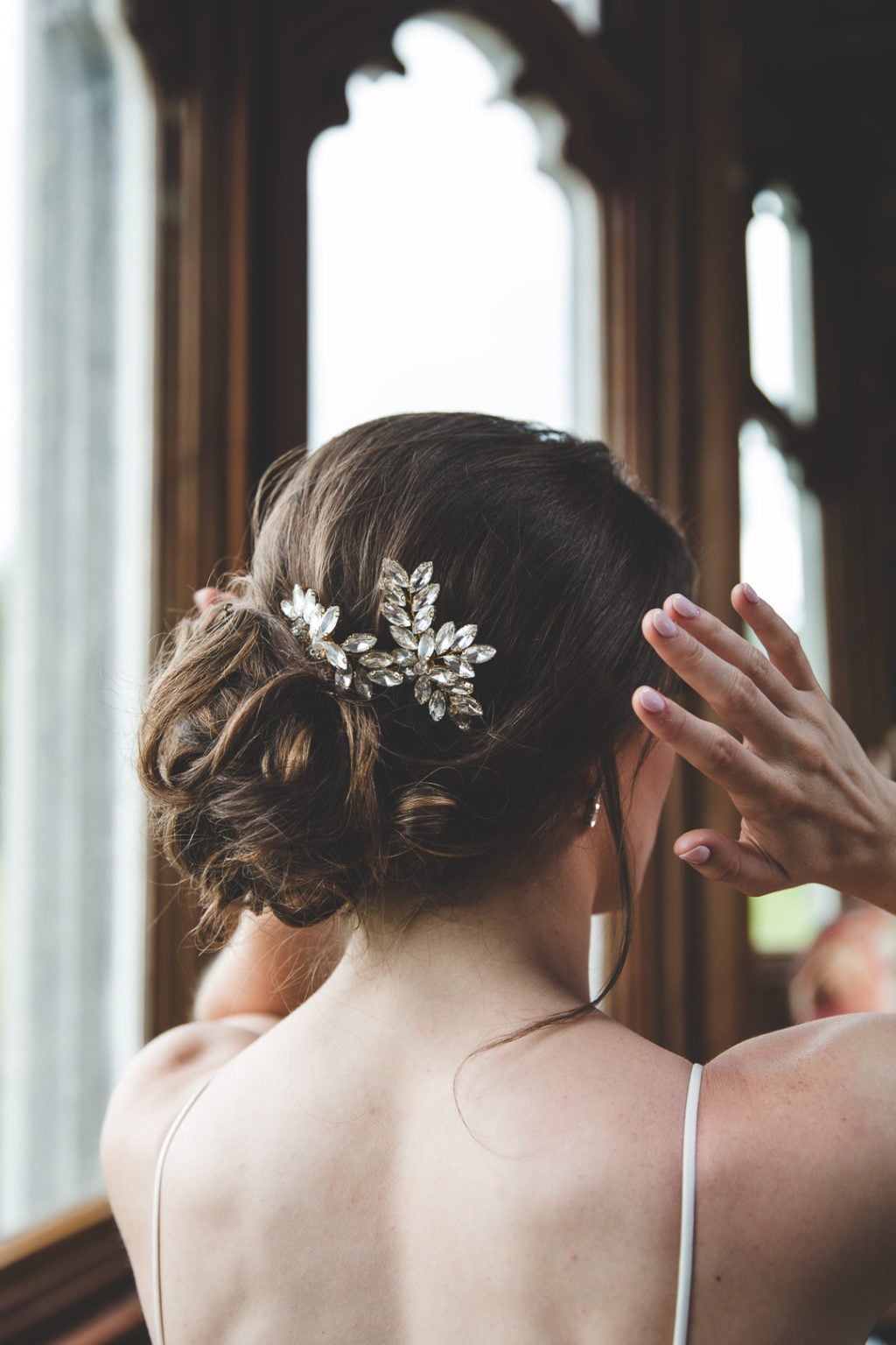 Thick Dark Brown Twisted Updo Accessory Thick Dark Brown Twisted Updo Accessory — Classy Bridesmaid Hair Updo