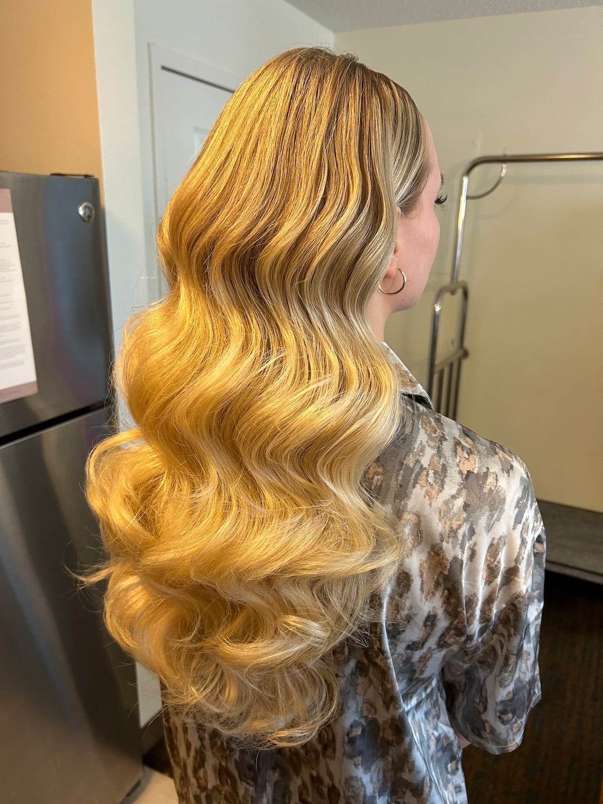Glossy Platinum Blonde Voluminous Waves — Classy Bridesmaid Hairstyles Down