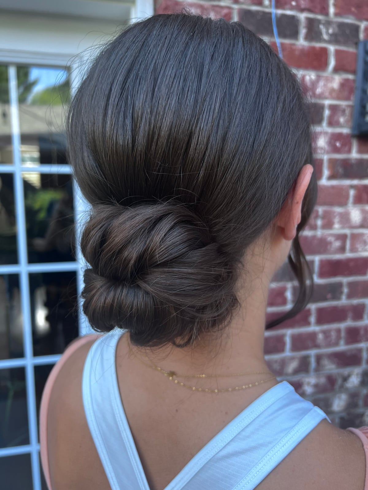 Warm Brown Loose Textured Updo With Hair Vine Warm Brown Loose Textured Updo With Hair Vine — Classy Bridesmaid Hairstyles Updo
