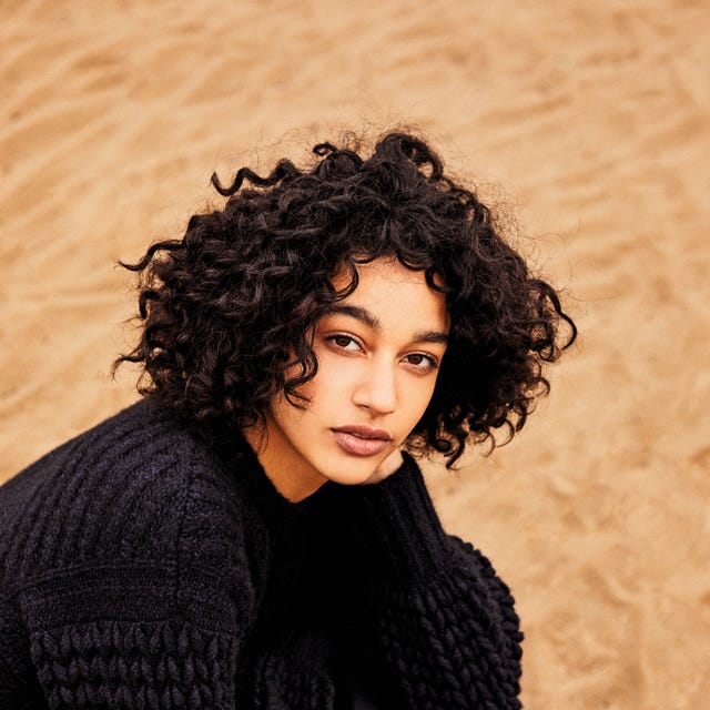 Collarbone Dark Brown Thick Curly Hair — Classy Brown Curly Hair