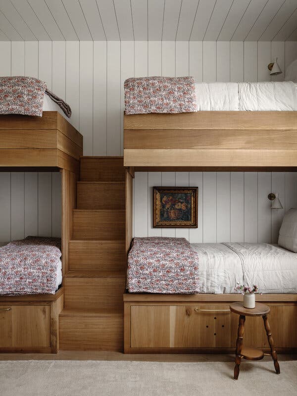 Built In Bunk Bed with Wooden Stairs and Storage — Classy Bunk Bed Ideas
