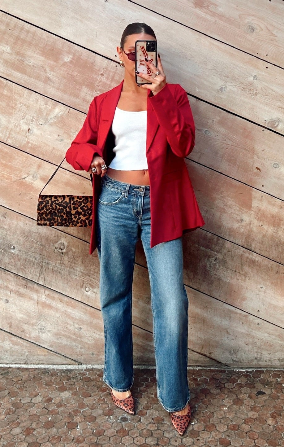 Brown satin blouse and beige wide-leg trousers — Classy Casual Outfits