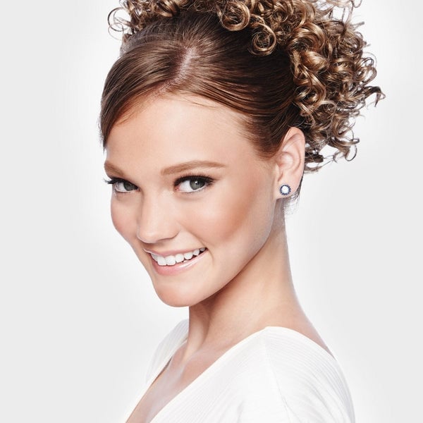 Curly Thick Updo With Middle Parting — Classy Cheer Hair
