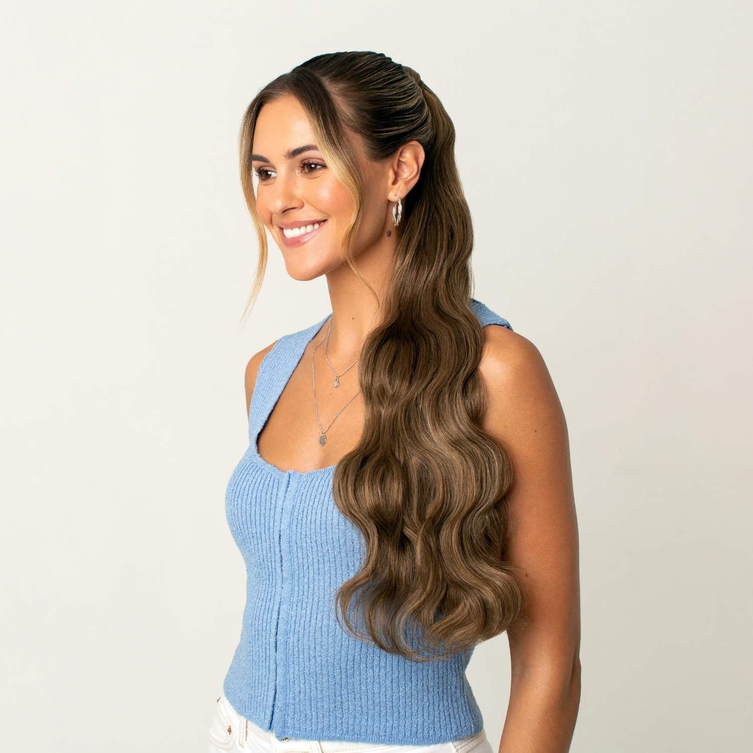 High Ponytail With Loose Waves and Face-Framing Pieces — Classy Cheer Hair