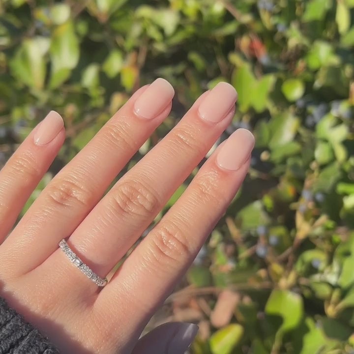 Sheer Nude Matte Short Square Nails — Classy Clean Girl Nails