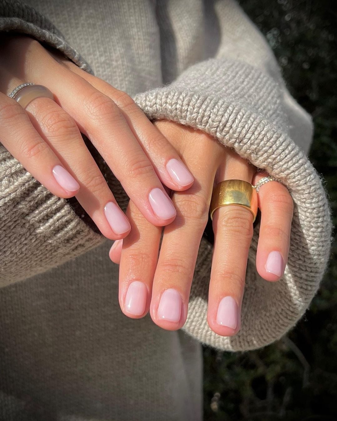 Minimalist Milky White Short Oval Nails — Classy Clean Girl Nails