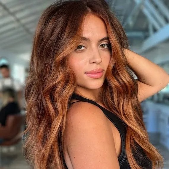 Copper Brown With Balayage Highlights Copper Brown With Balayage Highlights — Classy Copper Hair