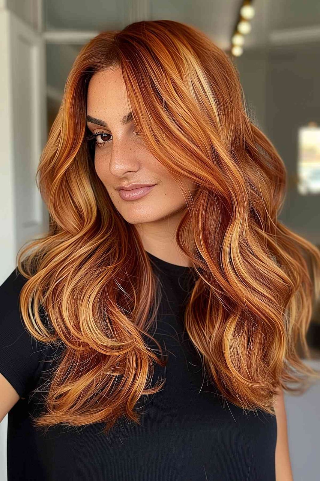 Copper With Striking Blonde Highlights Copper With Striking Blonde Highlights — Classy Copper Hair