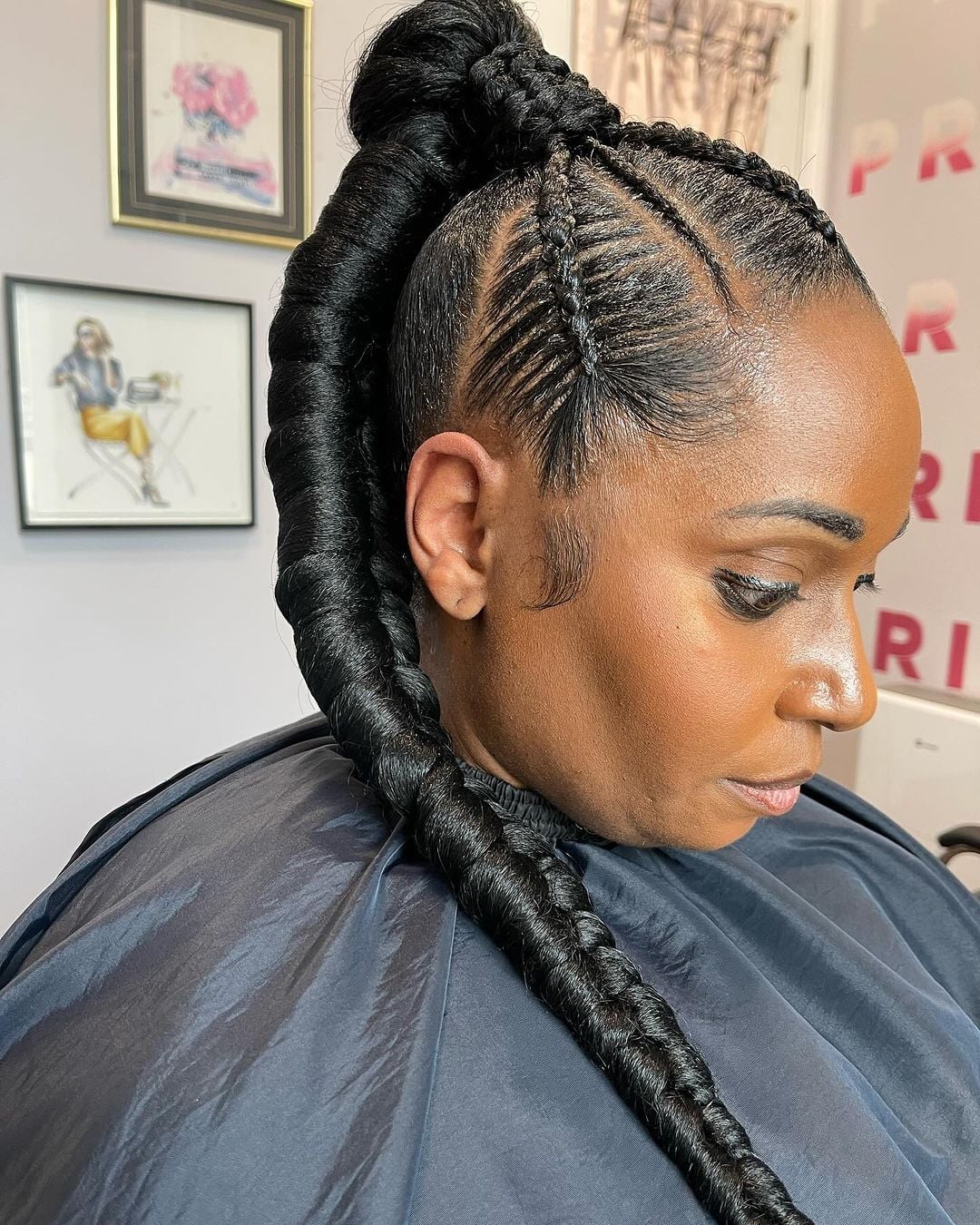 Cornrows in High Ponytail Style Cornrows in High Ponytail Style — Classy Cornrows Braids for Black Women