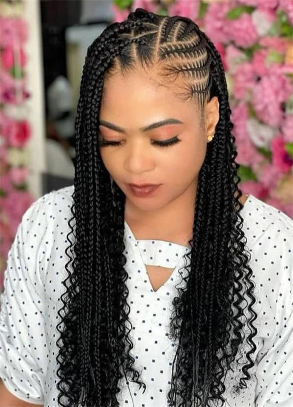 Cornrows with Curly Ends Cornrows with Curly Ends — Classy Cornrows Hairstyles for Black Women