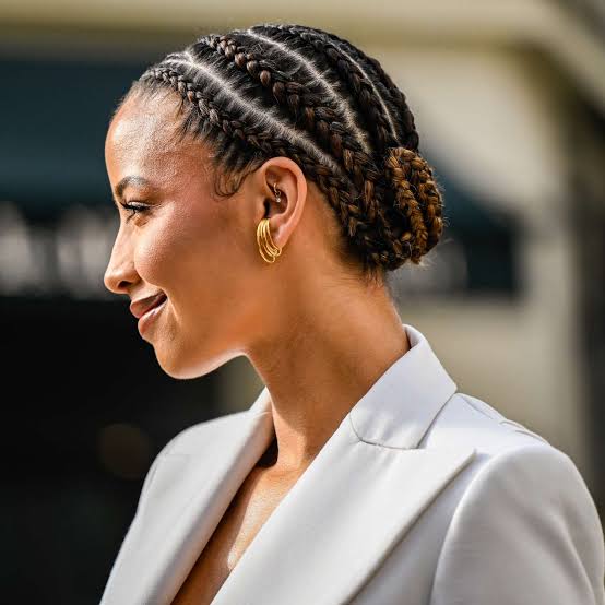 Cornrows into Braided Bun Cornrows into Braided Bun — Classy Cornrows Hairstyles for Black Women